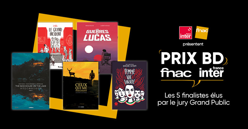 Fnac's tweet photo. Découvrez les 5 bandes dessinées finalistes du #PrixBDFnacFranceInter, un événement organisé par la Fnac en collaboration avec @franceinter 💭📕
👉 https://t.co/27omAHa7RH

Prochain RDV : le 12 janvier en direct de l'émission #Totémic où @RebeccaManzoni annoncera le lauréat ! https://t.co/lvwbcLOZnw