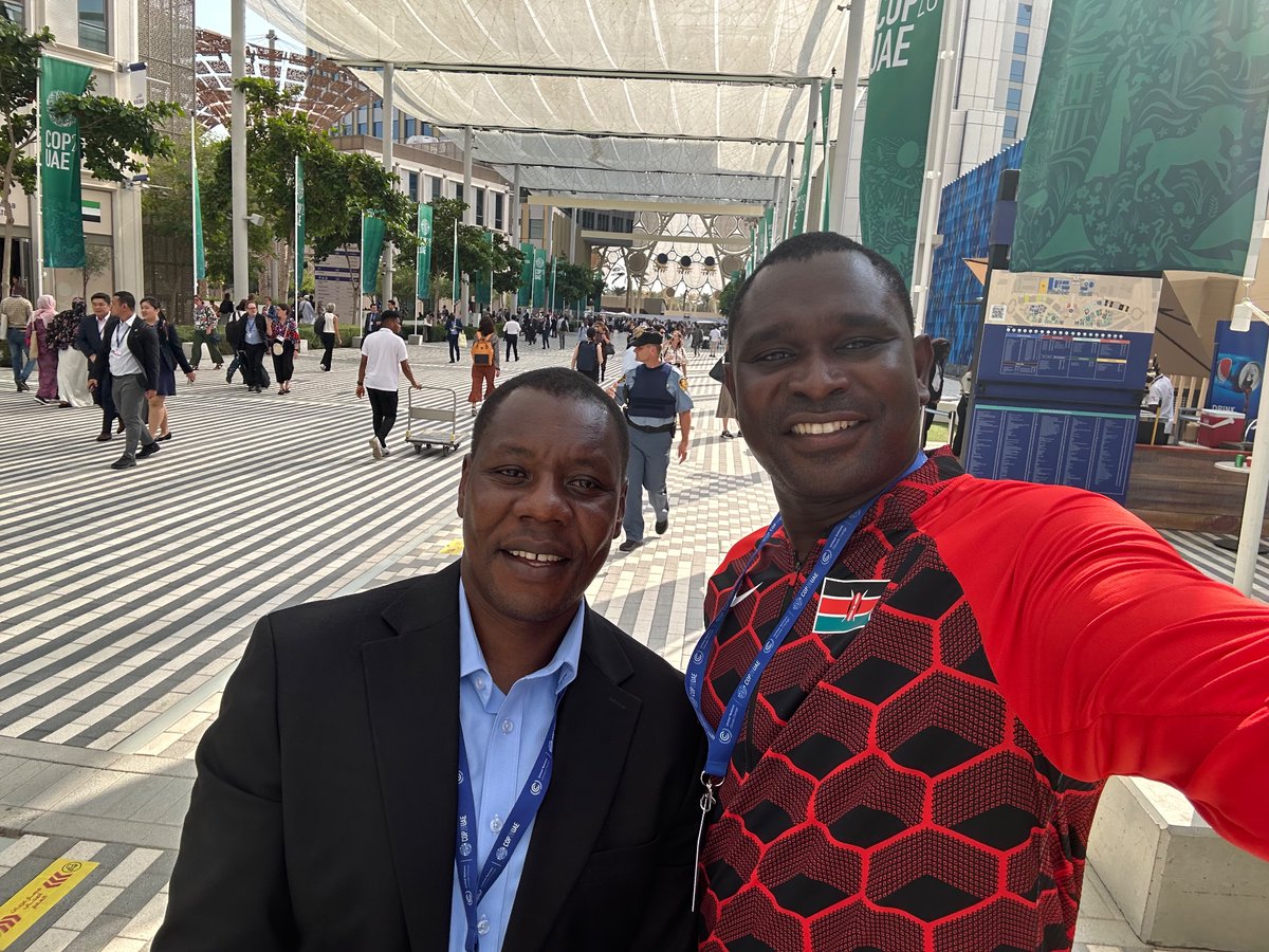 Happy to join @rudishadavid in championing sports and climate action at #COP28. Kudos to @athletics_kenya for leading from the front. @SEI_Africa is proud to provide technical and scientific support to @athletics_kenya. @SEIclimate