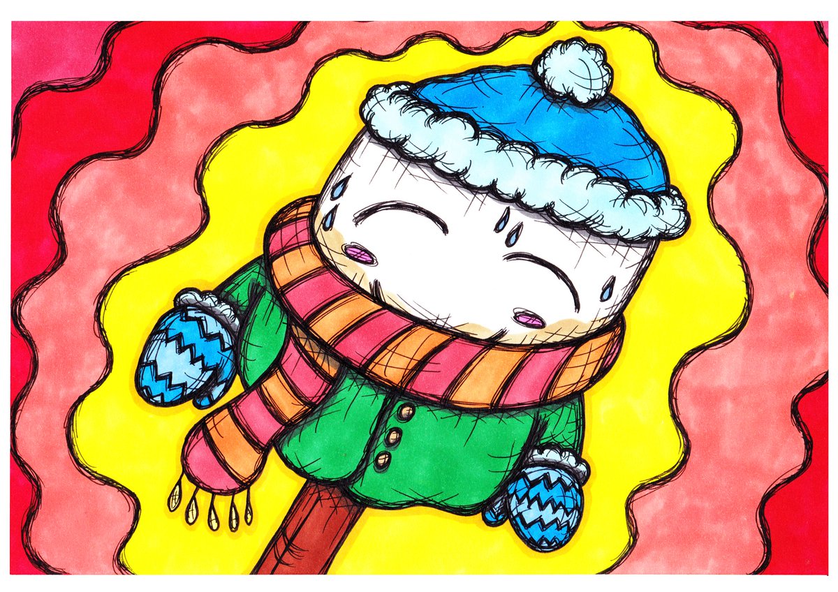 Toasty Mallow. 

Done for @ArtClubIE's Winter Warmers prompt. 

#art #drawing #illustration #sketch #ink #promarkers #marshmallow #sugar #character #warm #toasty #winterwarmers #hat #coat #gloves #scarf #weird #strange #silly #irishartist #irishart #ArtClubIE #lorcancassidy