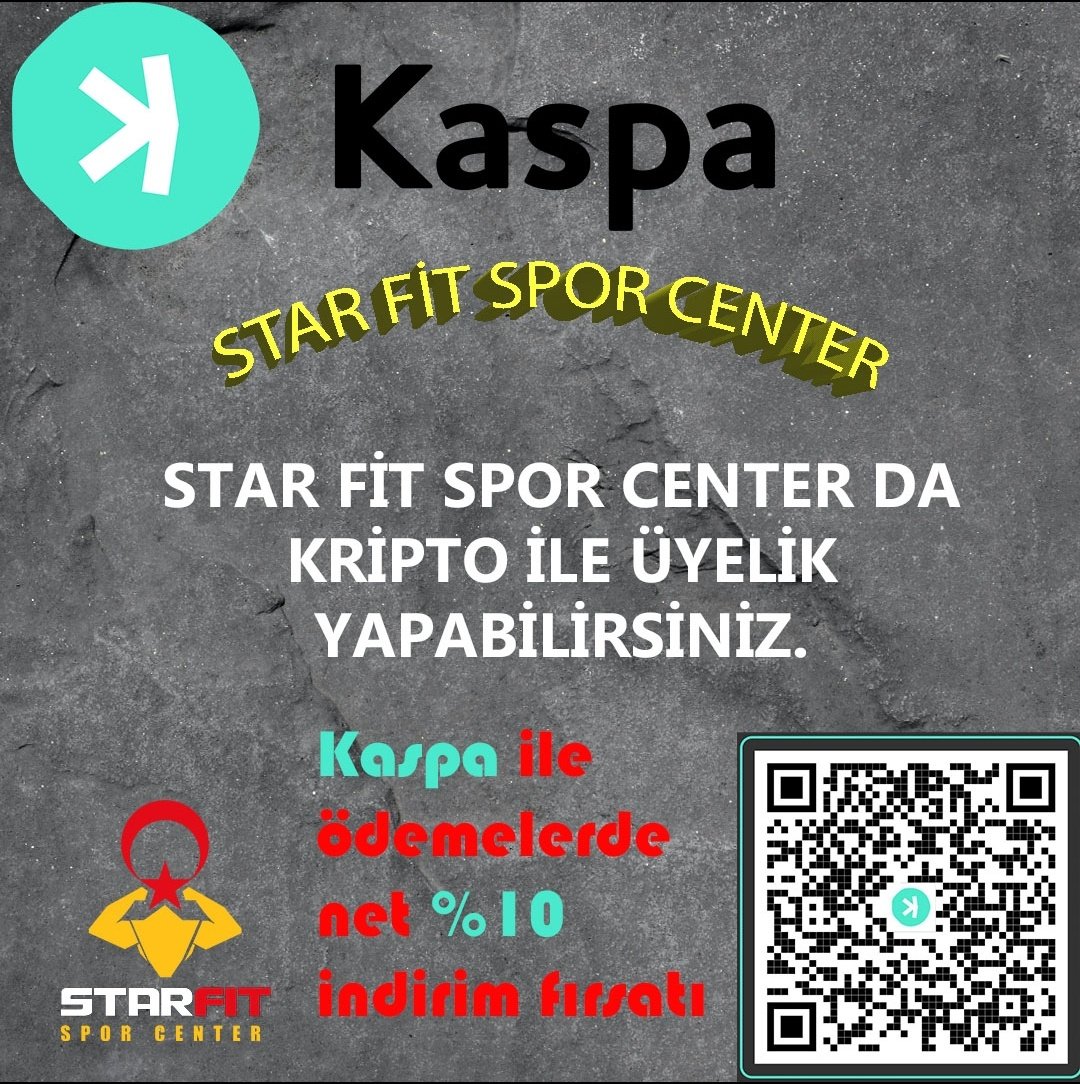 A gym in Ankara, the capital of Turkey 🇹🇷 You can register by paying with $Kas and get a 10% discount. Address: Merkez Mahallesi Gülyaz Cd. Sakin Cad. 26/A Pursaklar/Ankara instagram.com/starfitsporcen… @KaspaCurrency #Kaspa #pow #blockDAG #Bitcoin #Ethereum #Blockchain
