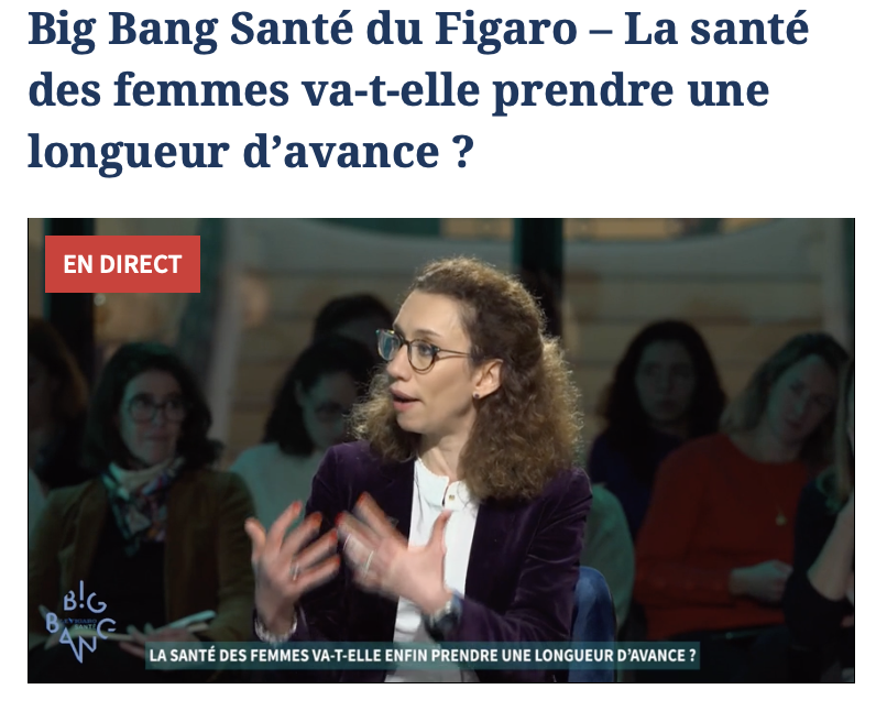 #BigBangSanté @Le_Figaro 'Une légère sous représentation des #Femmes dans les études cliniques, encore en #France (Par ex. pour le #VIH). Une meilleure inclusion des Femmes doit être mise en oeuvre !' 🗣️@LiseAlter - #médecin de #santépublique & DG Agence de l'#innovation #santé
