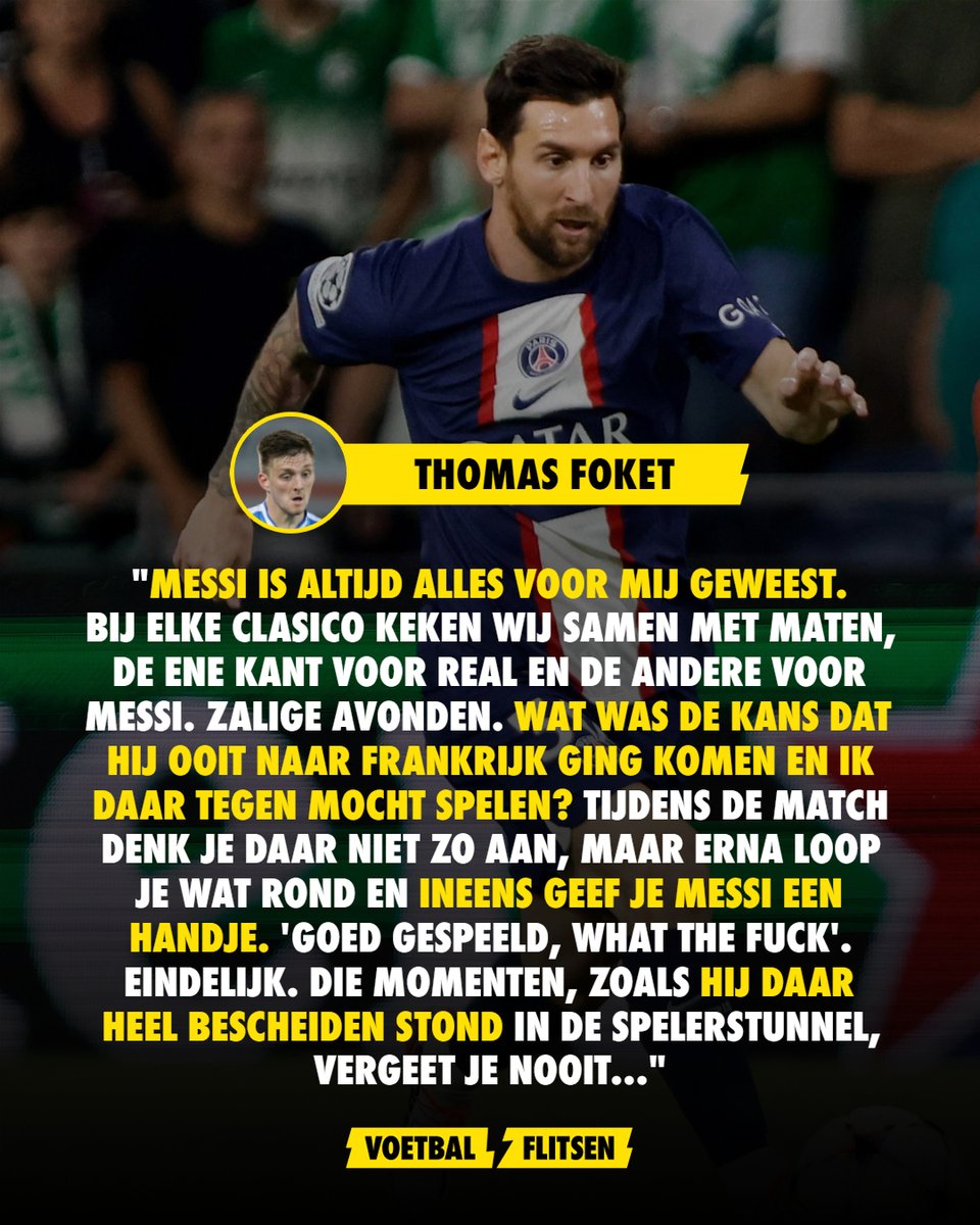 Of hoe Thomas Foket de droom van héél veel voetbalfans beleefde... Iedereen kent wel die Messi-gekke fan, toch? 😏😍

#ThomasFoket #StadeReims #LionelMessi #Messi #PSG #Ligue1 #KAAGent #AAGent #Gent #VF #Voetbalflitsen