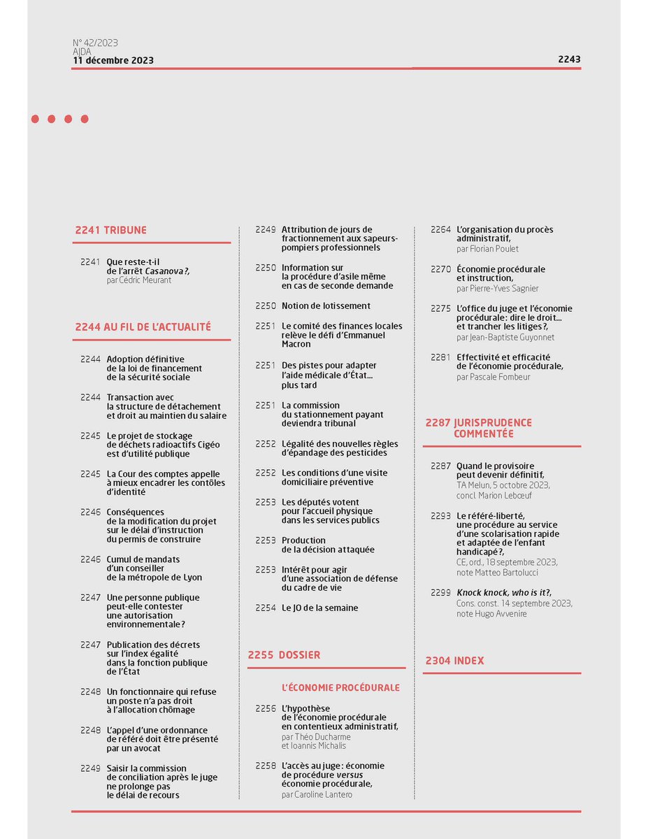 AJDA_Dalloz's tweet photo. Au sommaire du prochain numéro de l'@AJDA_Dalloz https://t.co/vnfM8Xtryz