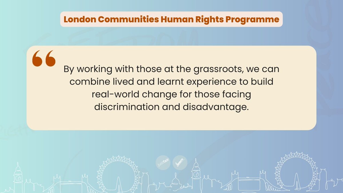 BIHRhumanrights's tweet photo. 💭 In our new blog, Human Rights Officers Charlotte and Laura reflect on BIHR and @JustFairUK's joint London Communities programme.  

📷 Read it to find out about our first two Human Rights Open Days and how you can get involved in 2024: https://t.co/ulW8rbcUGM https://t.co/Ydm4PR2XUv