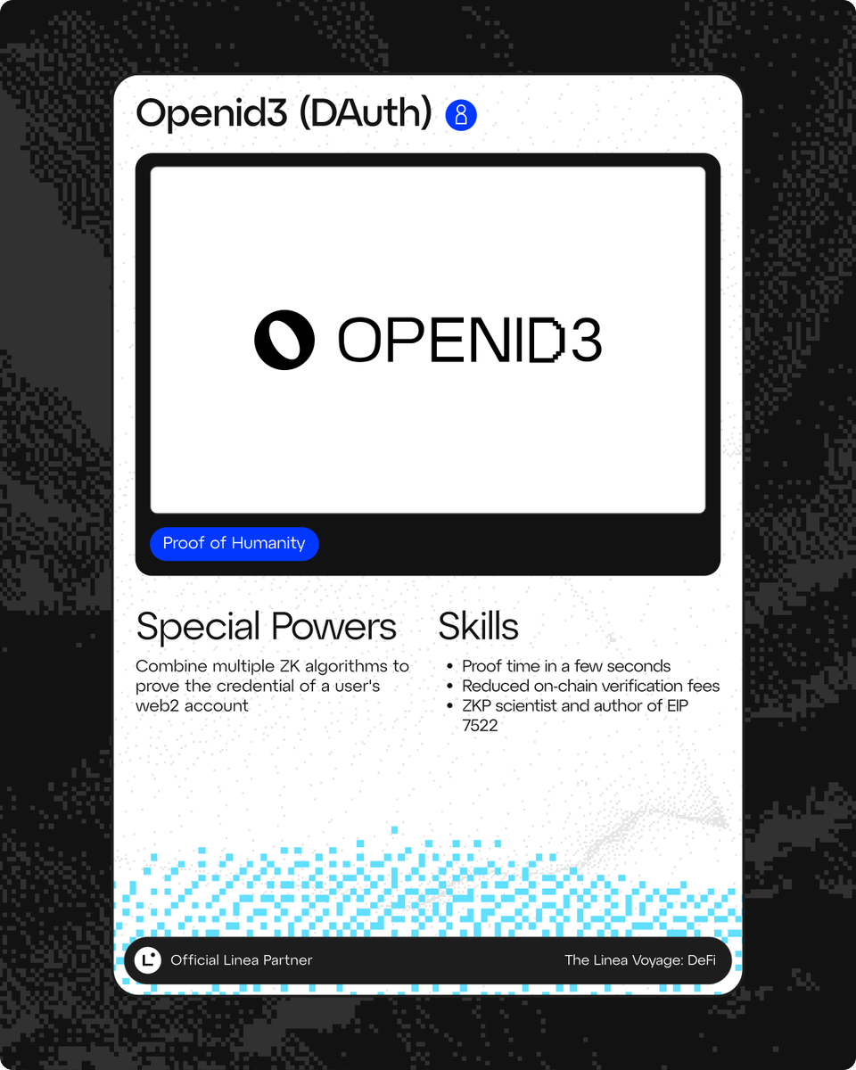 Meet <a href="/openid_3/">OpenID3</a> (<a href="/DauthNetwork/">DAuth Network | Web3 OAuth 🟪</a>) 💎Combine multiple ZK algorithms to prove the credential of a user's Web2 account✨