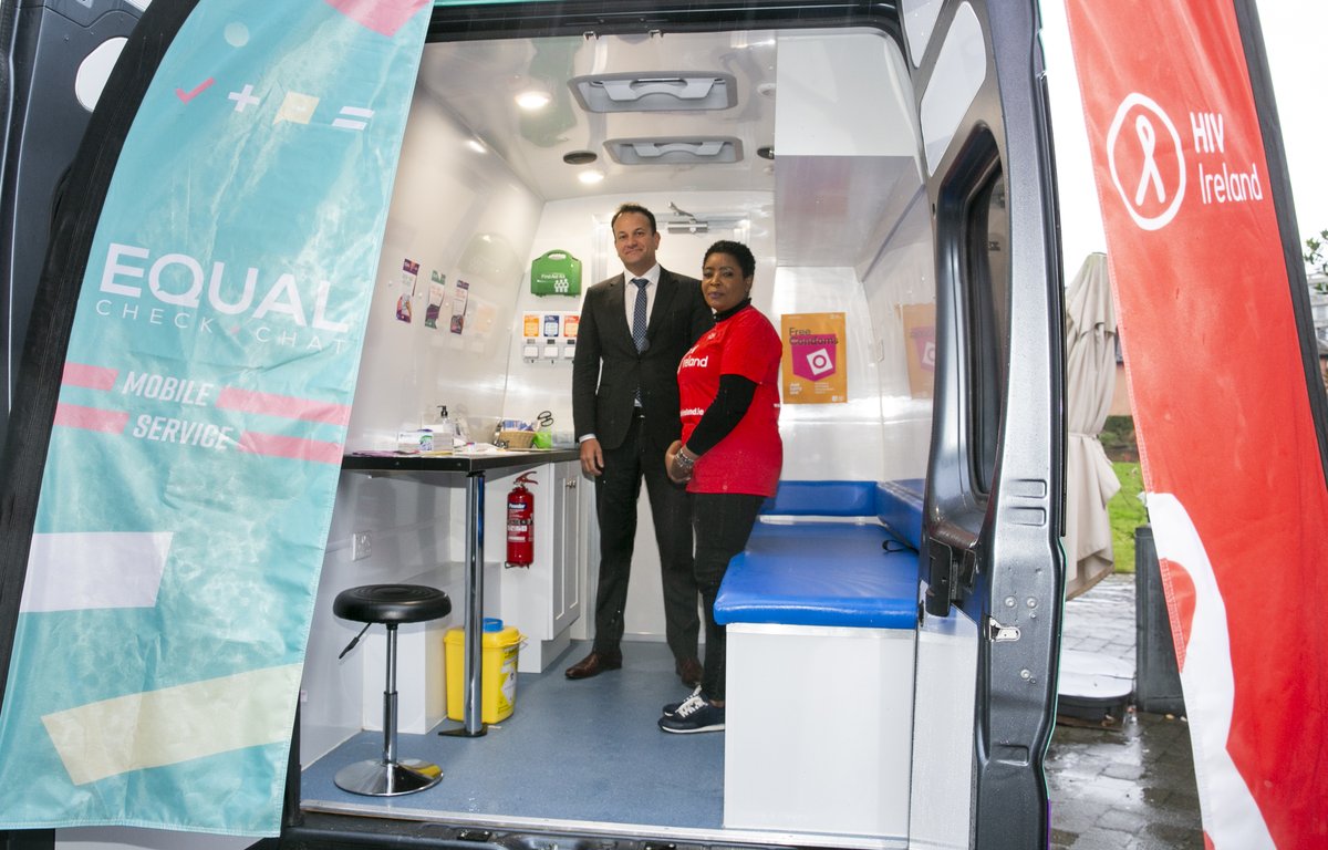 Leo Varadkar (@leovaradkar) on Twitter photo Really pleased to join <a href="/HIVIreland/">HIV Ireland</a> <a href="/ACETIreland/">ACET Ireland</a> & <a href="/GileadSciences/">Gilead Sciences</a> to launch āEqual: Check +Chatā, a new mobile HIV and STI screening service for Leinster.
It will provide rapid HIV and STI screening services at community locations in Dublin and surrounding counties. Really pleased to join <a href="/HIVIreland/">HIV Ireland</a> <a href="/ACETIreland/">ACET Ireland</a> & <a href="/GileadSciences/">Gilead Sciences</a> to launch āEqual: Check +Chatā, a new mobile HIV and STI screening service for Leinster.
It will provide rapid HIV and STI screening services at community locations in Dublin and surrounding counties.