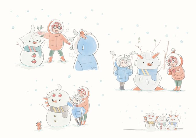 「マフラー 雪だるま」のTwitter画像/イラスト(新着)｜4ページ目
