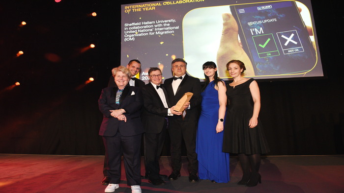 Sheffield Hallam picked up two awards at the prestigious Times Higher Education Awards on Thursday. 🌏International Collaboration of the Year 📣Marketing and Communications Team of the Year. Congratulations to everyone involved. #THEAwards. bit.ly/41dDdF4