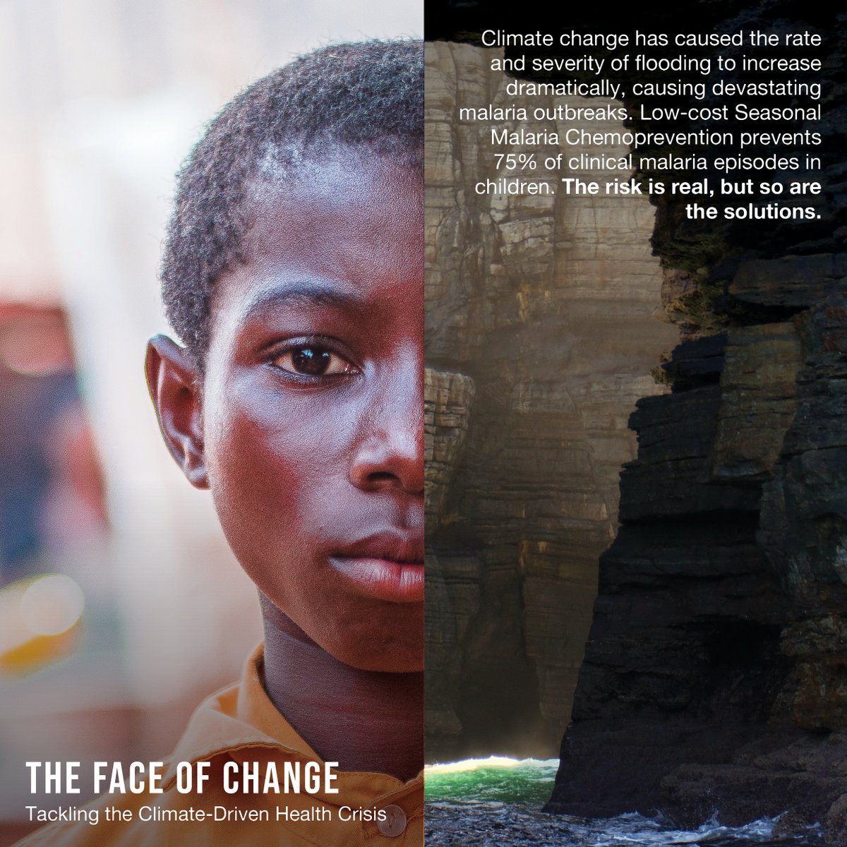 GlobalFund's tweet photo. The climate crisis is fundamentally a health crisis that threatens lives and livelihoods across the globe. While the challenge is getting bigger, the solutions are getting better. 

Discover #TheFaceOfChange &amp; get involved. https://t.co/Xt6e3l0Rh6 https://t.co/8yy1ZwOJUJ