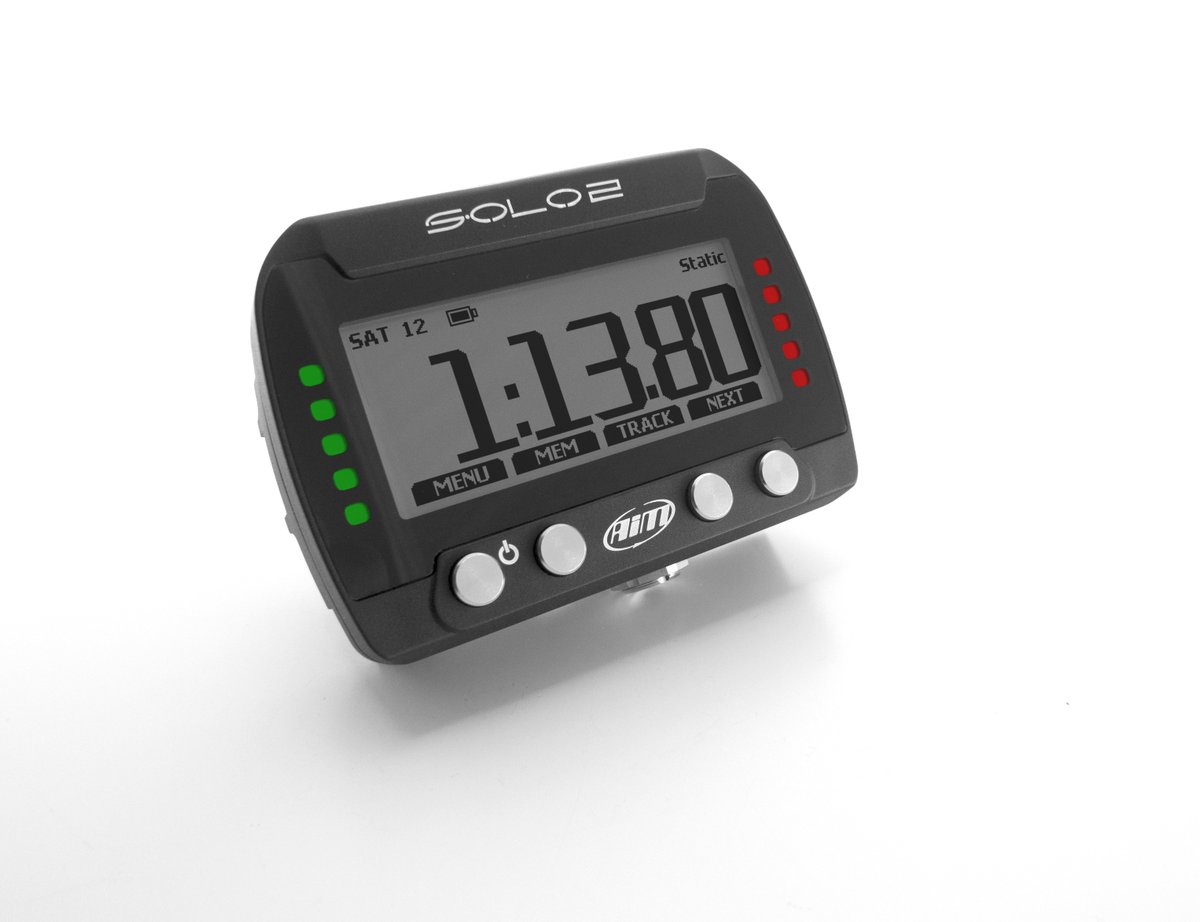 memotec's tweet image. AiM Solo 2

•  Lap times with up to 5 split times
•  Triaxial acceleration sensor
•  Rechargeable lithium battery
•  4 GB storage
More here: me-mo-tec.com/en/Products/AI…
#AiMSolo2 #Solo2 #GPSLaptimer #memotec #AiMSportline