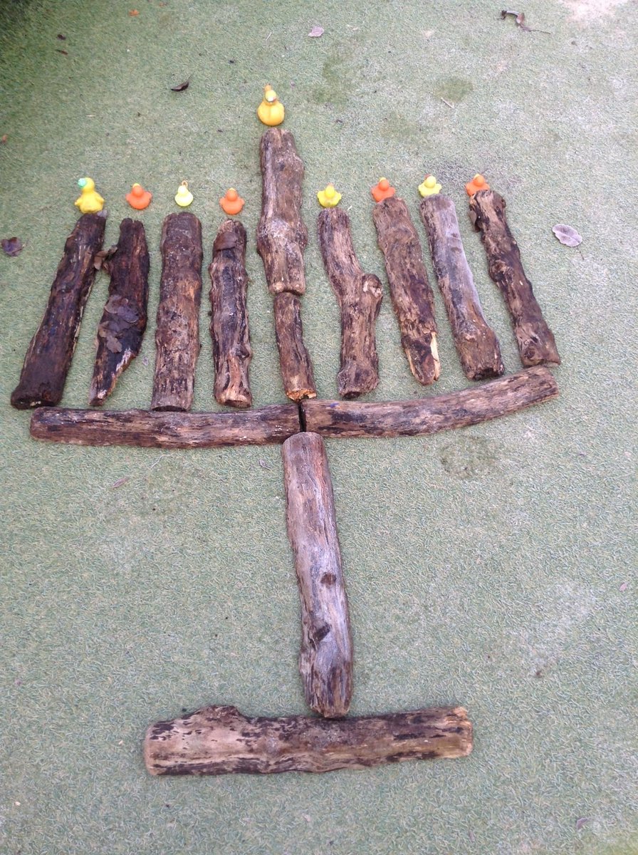 The children at Kisharon Langdon Tuffkid Nursery have been very creative making this Chanukiah from logs and rubber ducks, it looks amazing! Happy Chanukah!