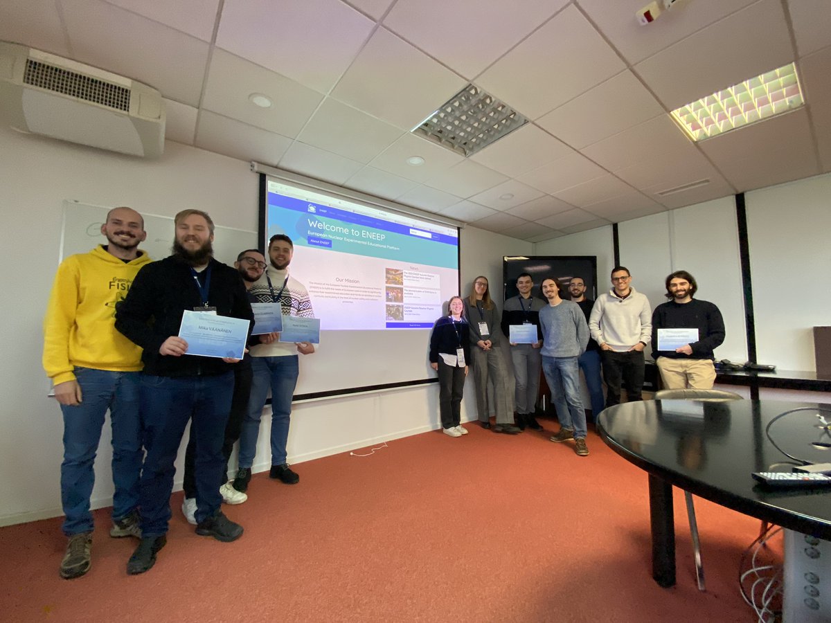 ENEEP3's tweet photo. Excellent presentations by the participants in the ENEEP #course on Fundamentals of #neutron #detection at @JSI_SLO @JsiTriga #research #reactor and conclusion. Follow us to find out about new education opportunities. Many thanks to @ENENAssociation for cooperation. https://t.co/F1TkFkKdBL