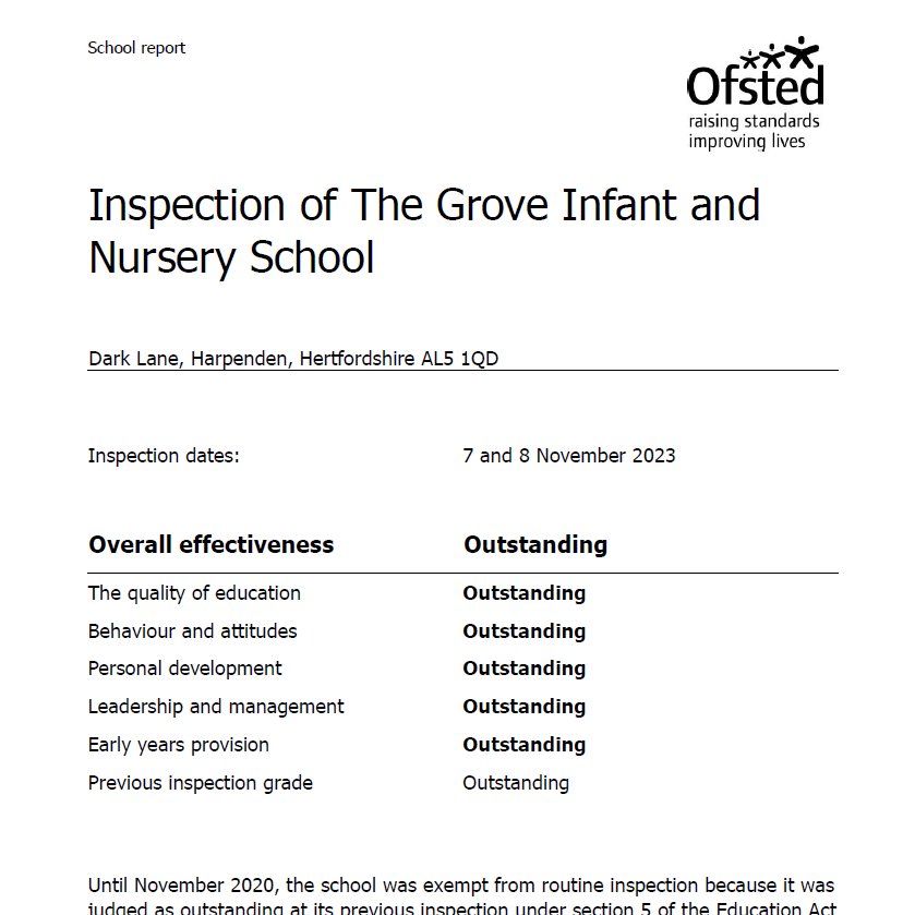The Grove Infant and Nursery School tweet media