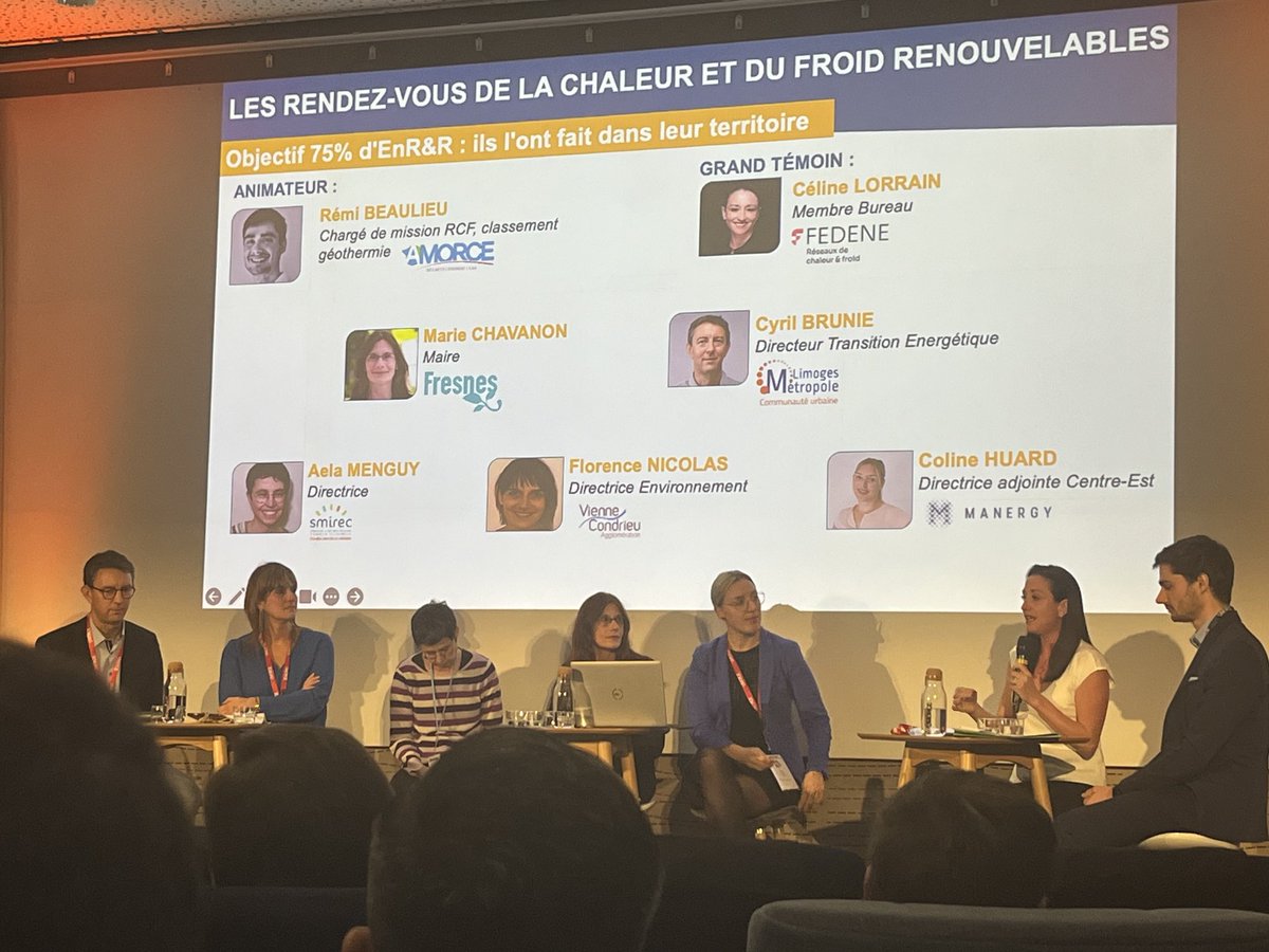 Les rdv de la chaleur et du froid, table ronde 75%EnR&amp;R ils l’ont fait dans leur territoire ! ⁦<a href="/AMORCE/">Amorce Dervil</a>⁩ ⁦<a href="/_FEDENE_/">FEDENE</a>⁩ Manergy ⁦<a href="/Le_smirec/">SMIREC</a>⁩ ⁦<a href="/fresnes_94/">Ville de Fresnes</a>⁩ ⁦<a href="/LimMetropole/">Limoges Métropole</a> vienne condrieu