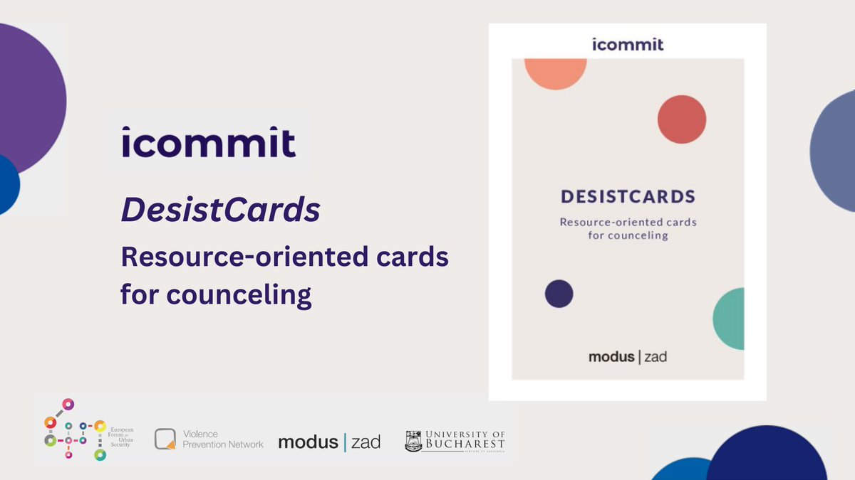 The DesistCards are a set of cards designed for professionals working in the field of countering violent extremism (CVE). They can help start conversations in counselling sessions with individuals vulnerable to/already committed to extremist ideology. multiagencycooperation.eu/wp-content/upl…