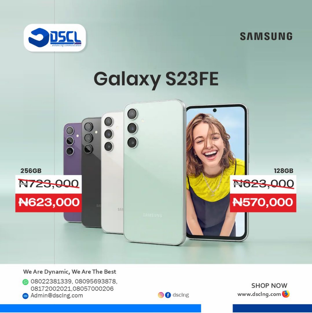 dsclng's tweet photo. Celebrate this Christmas with Samsung's Exciting Holiday Promo!

Get ready to be dazzled by incredible offers and exclusive deals that will make this holiday season truly unforgettable! 

Get massive discounts up to N100k on the Samsung S23 FE and Galaxy A34 series this Yuletide. https://t.co/FV9pcKsJm0