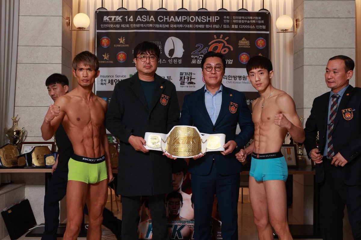 k1wgp_pr's tweet photo. 【KTK CHAMPIONSHIP】12.9(土)韓国・仁川

／
🥊MOMOTARO選手、計量クリア‼���
＼

[👑KTK -57kg級タイトルマッチ]

🇰🇷ユン・ドクジェ(韓国/RAON GYM)
vs
🇯🇵MOMOTARO(@momo43310947 )

📝詳細はこちら▷https://t.co/wOhhQmREMH

#k1wgp #KTK https://t.co/1wCyM0ZLs1