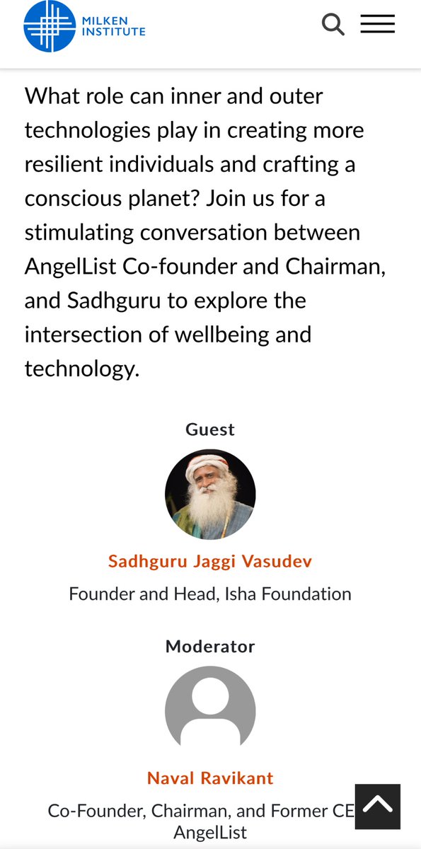 🙏🏽🙏🏽💐🎉 

Part 3: A Conversation with Sadhguru, Founder and Head of Isha Foundation milkeninstitute.org/panel/15205/pa… @MilkenInstitute @naval @LouTabb 

#WorldClimateActionSummit
#WorldSoilDay 
#SaveSoilFixClimateChange 
#COP28 
#COP28UAE
savesoil.org/cop28
@SDGoals