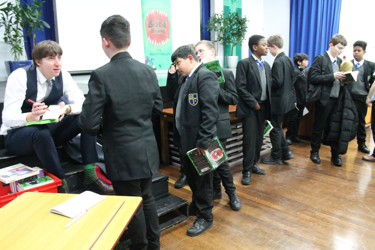 GCA_Library's tweet photo. Thanks to @MeggittPhillips for a fantastic visit to our year 7s @Greig_City this week! Excitement & creativity galore! Books supplied by @childrensbkshop #AuthorVisit @FarshoreBooks #GreatSchoolLibraries #EveryOneAReader #AmWriting #TheBeastAndTheBethany https://t.co/sdGFUlTnJl