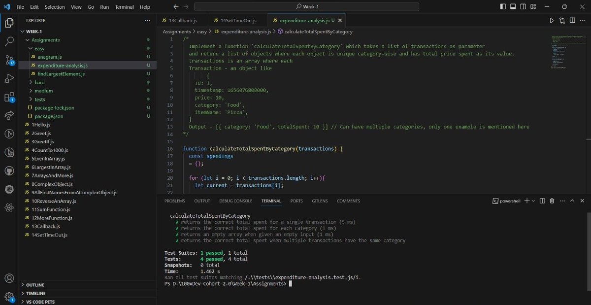Sidharth_2003's tweet photo. #Assignments #Cohort2

Done with the "Easy" problems of Week-1 assignment from @kirat_tw's 100xDevs Cohort 2.0

I found the questions simple but still learned something that was Regex. It was relatively new for me and fun.

Looking forward to complete the rest of the problems 🚀 https://t.co/KwV2PtW4BH
