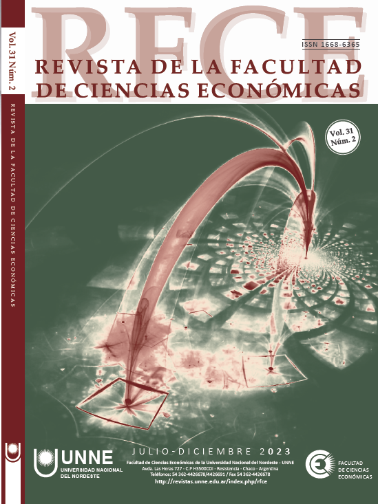 PRESENTACIÓN:  Vol. 31, Núm. 2, (2023) de la Revista de la Facultad de Ciencias Económicas, de la Universidad Nacional del Nordeste, Argentina. ISSN 1668-6365 (formato digital), disponible en:  revistas.unne.edu.ar/index.php/rfce
Contacto: revista.fce.unne@gmail.com