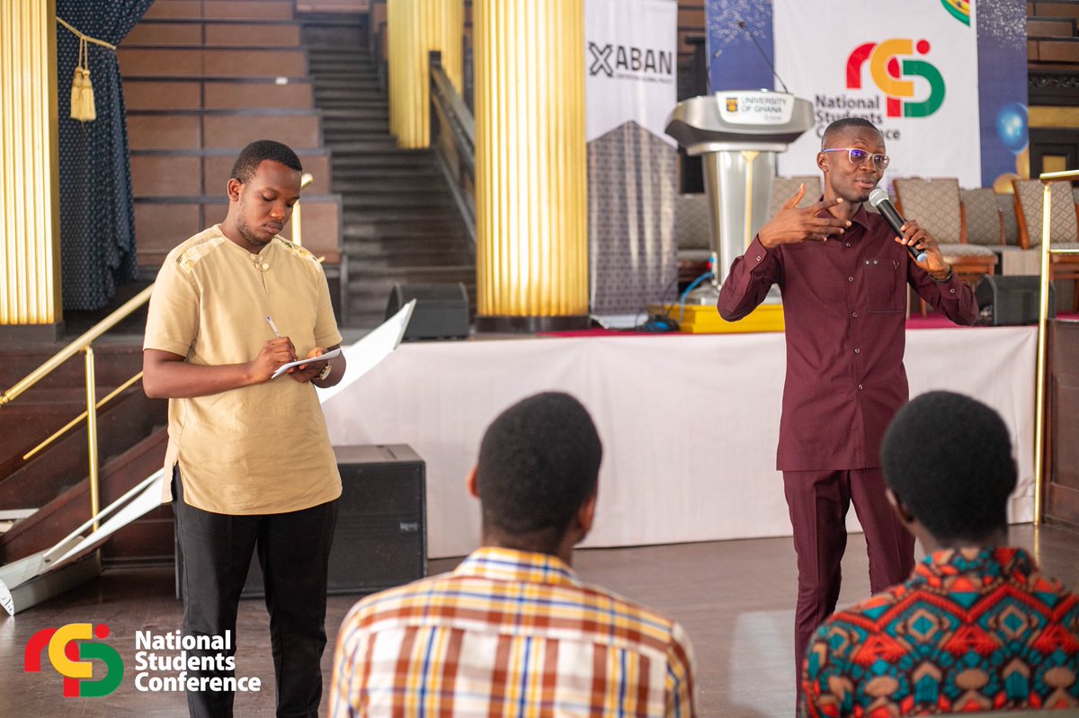 Bernard Avle [@benkoku] Speaks at #NSC2023:

PROSPERITY 

“The value of what you get in school is important.”

“Leadership is not aspiring for NUGS Prez; leadership is building capacity to change things.”

“To be influential, you must add value to yourself.” 

#NSC2023