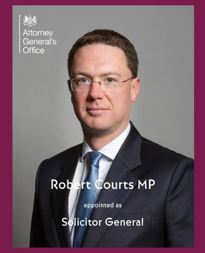 Welcome to @robertcourts who has been appointed as Solicitor General. gov.uk/government/new…