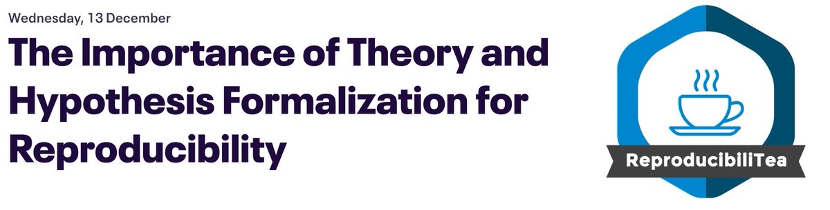 TabeaSchoeler's tweet photo. The importance of theory and hypothesis formalization for reproducibility
Come and join the next #ReproT on 13 December to hear Dr @matt_vowels for a discussion on this!
๐
Sign up: https://t.co/JDOQw3o8D9
@jessiebaldwin @SwissRN @ukrepro https://t.co/NsOos3yI92