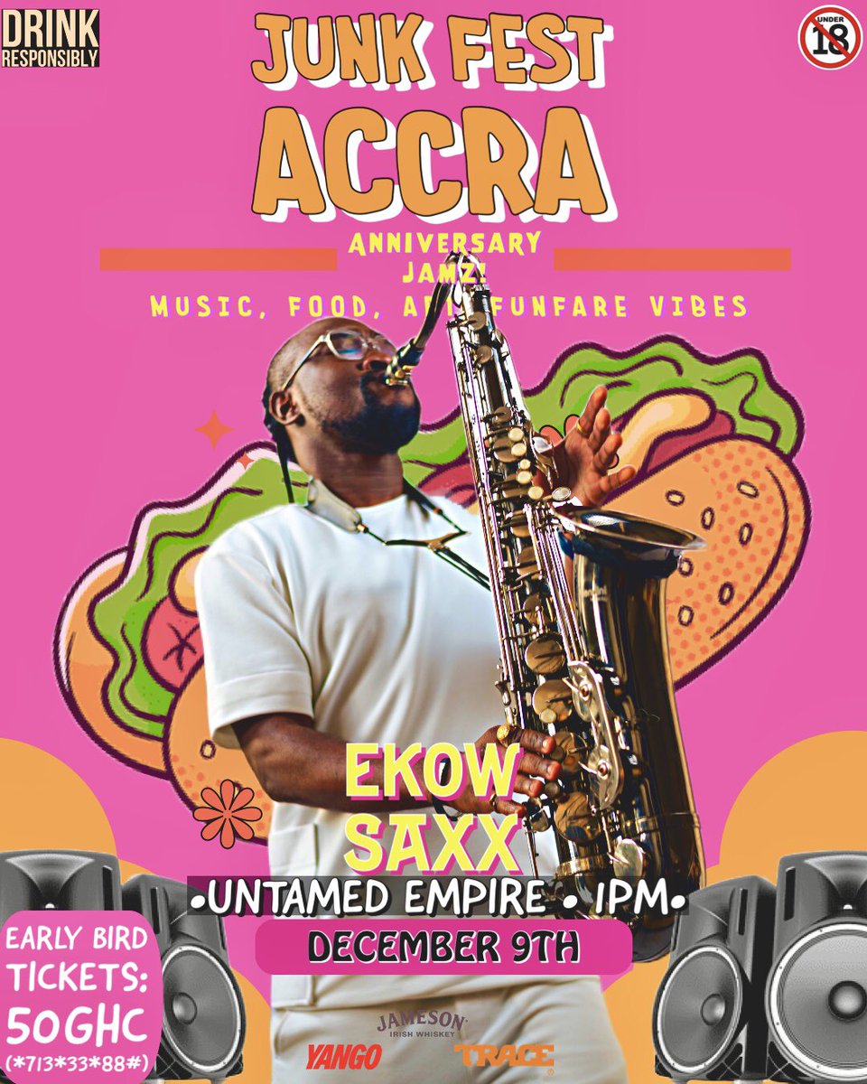 Bringing back the SA🎷 vibes to <a href="/JunkFestAccra/">#JunkFestAccra25🍟</a> this Saturday! 
You know who the party gets when I’m on 💥
<a href="/addjmusic/">AD DJ</a> <a href="/TMSKDJ/">TheMaskedDJ</a> let’s get Saxinated. #getsaxinated #dettydecember #decemberinghana #amapiano