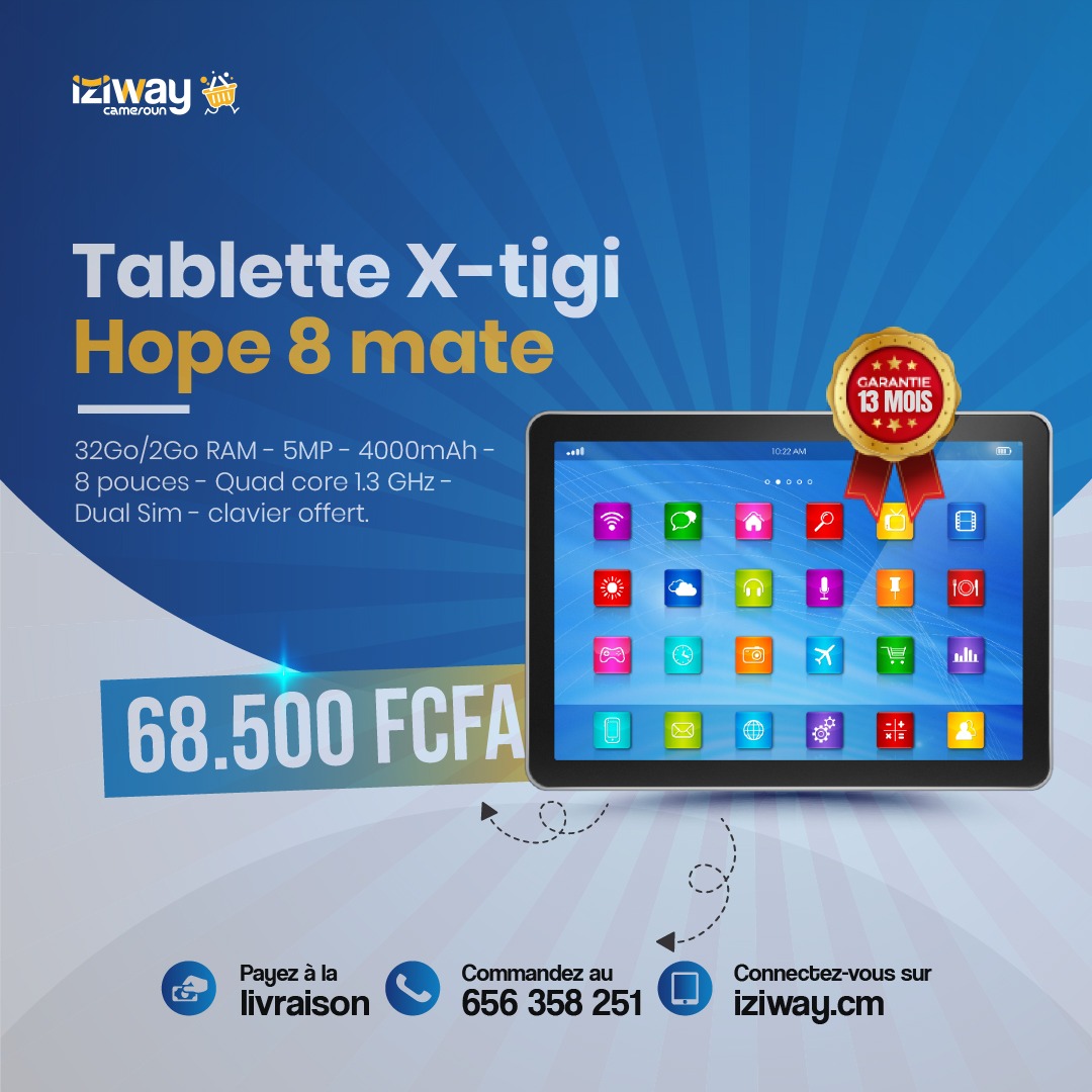 IziwayCm's tweet photo. Les indispensables, livrés à votre porte sont déjà chez iziway Cameroun
Découvrez la collection des tablettes du moment ici : https://t.co/jAenBc0W1H https://t.co/j2zsSDyk67