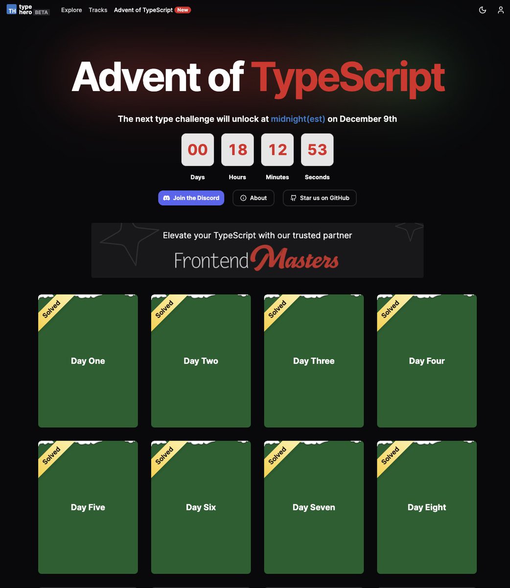 aminoxix's tweet image. gg!

#AdventOfTypescript