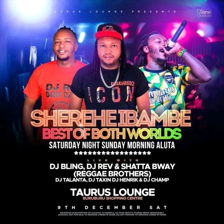 DjBlingOfficial's tweet photo. REGGAE BURUU EVERY SATURDAY
#TaurusLounge with #TheReggaeBrothers
Welcome all and JAH BLESS https://t.co/pcroo3NDGJ