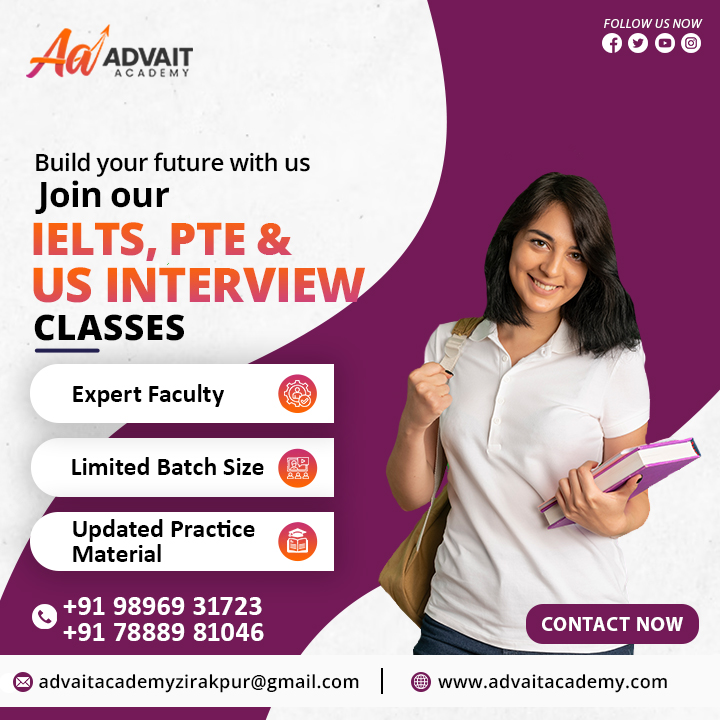 Enhance your IELTS, PTE, and US interview skills at Advait Academy. Exceptional courses for success. Don't miss this opportunity! 🌟📚
visit us - advaitacademy.com
#study #ieltsexam #education #ptetips #speaking #ptespeaking #ieltscoaching