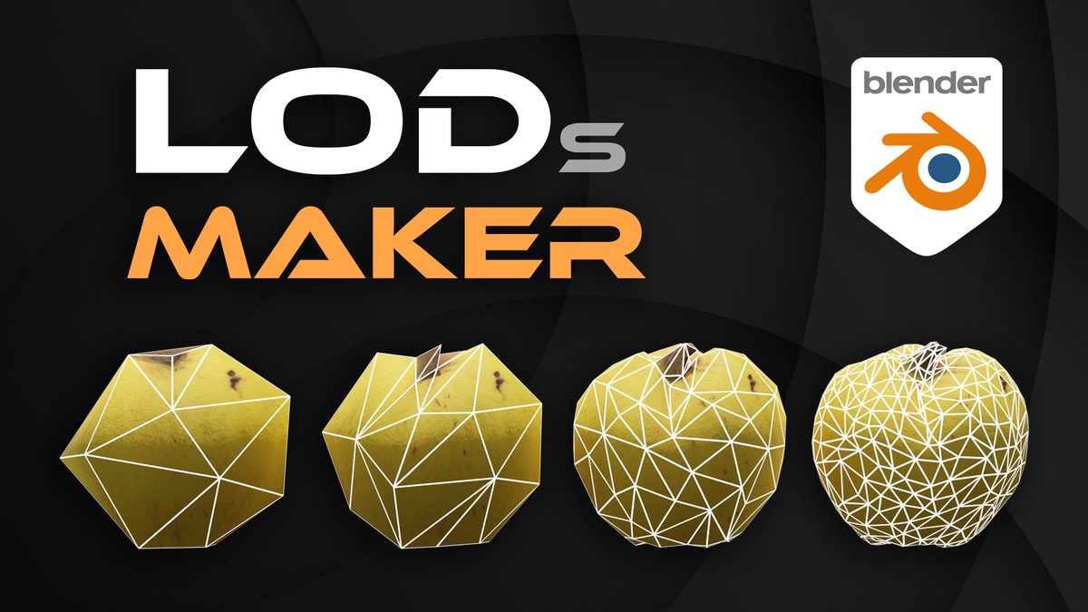 FREE  Blender Addons - LODs Maker #blender #b3d 
With just one click, you can generate a series of LODs for your objects, ready to be exported to the game engine. 
This addon is currently available for FREE on my Blender Market site: blendermarket.com/products/lods-…