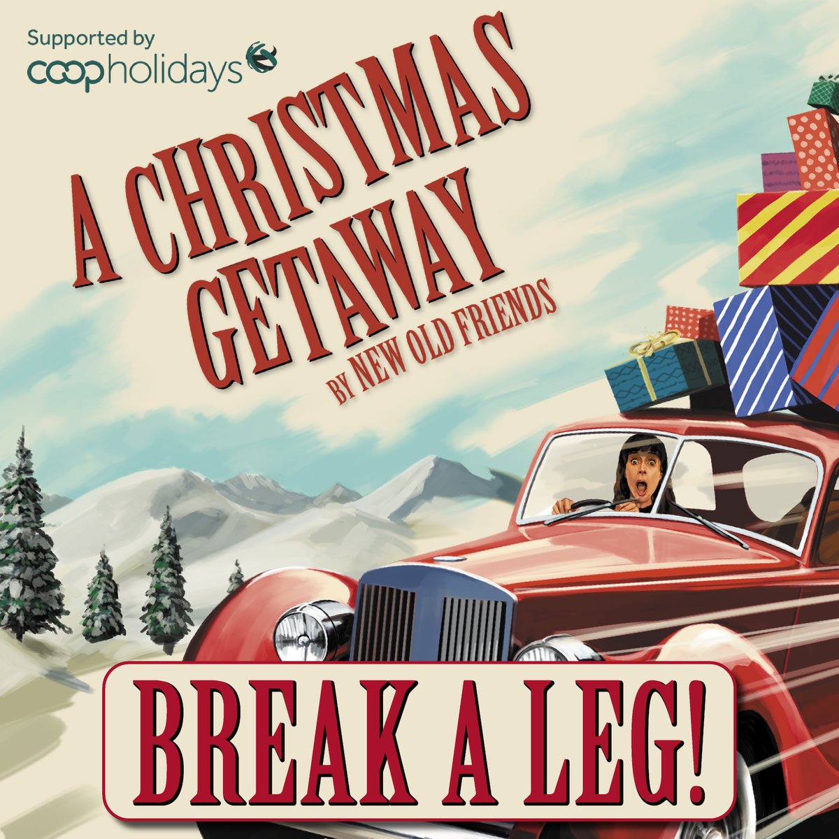 Break a leg to the cast of A CHRISTMAS GETAWAY who begin their festive run of shows in our Studio tonight! 🤩 We're so excited to have @newoldfriends back with us this Christmas season and we can't wait to share this hilarious show with you all! 🎄🚗🎁