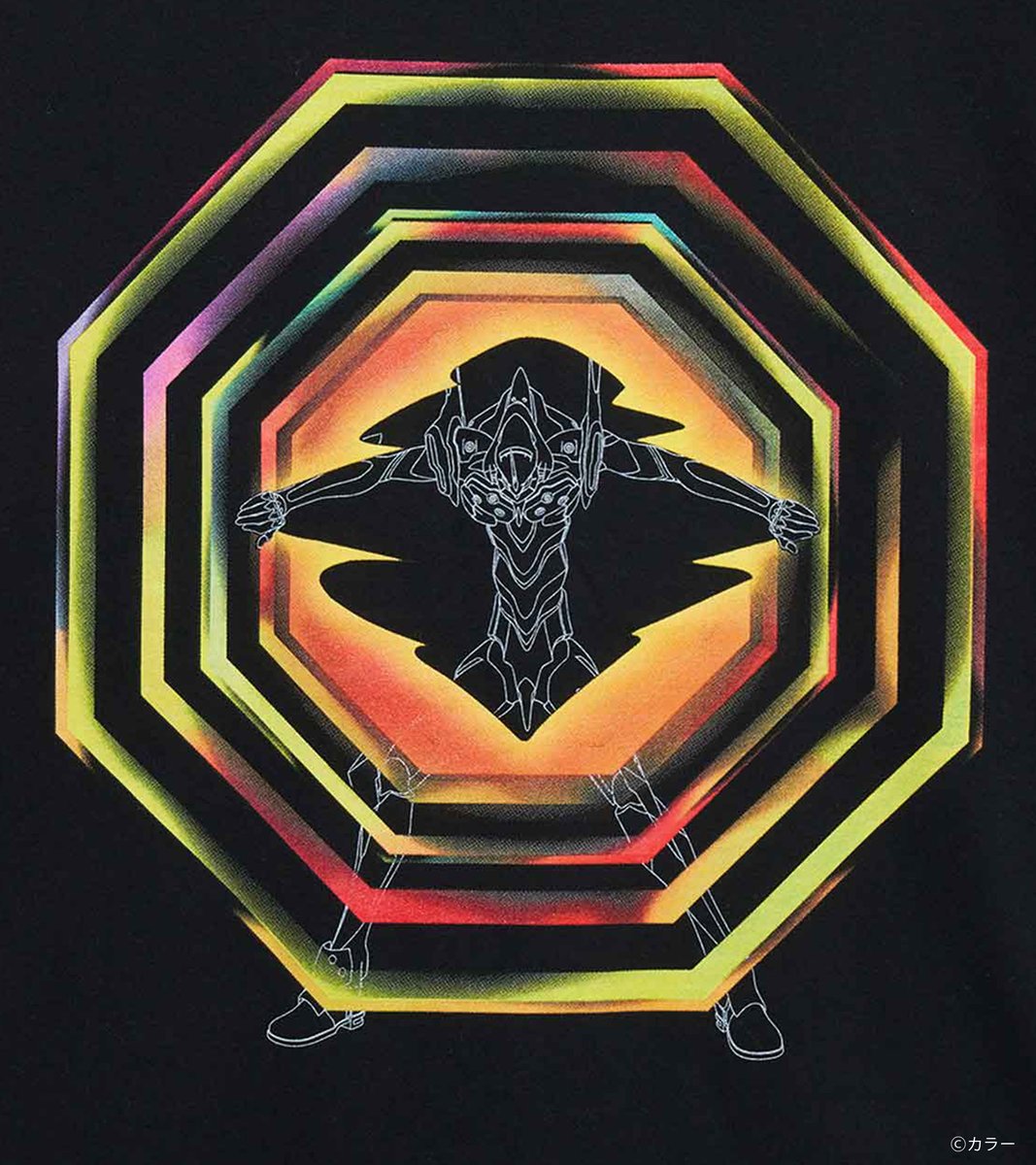 使徒が展開したA.T.フィールドを初号機に乗ったシンジが破る姿をシルク