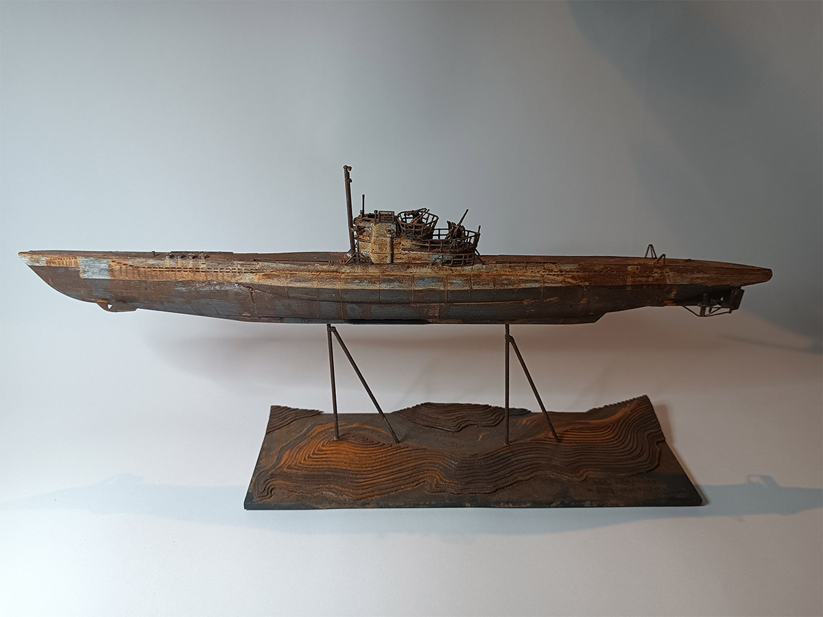 RevellGermany's tweet photo. German submarine Type VII C/41, Scale 1:144, built by Taras Halaburda. 

Share your models with us at socialmedia.de@carrera-revell.com for a feature. 

#RevellGermany #ModelSubmarine #ScaleModel #MiniatureWorld #ModelBuilding #RevellFans https://t.co/LCJfg7Jq0M
