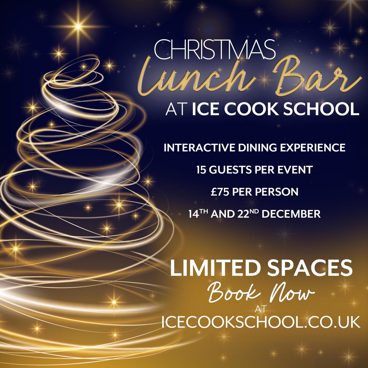 ICEsuffolk's tweet image. 🎄Christmas Lunch Bar – Limited spaces available – BOOK NOW at icecookschool.co.uk/calendar 

📅14th or 22nd December 
⌚12:15 – 16:00
🎫£75 per person

#christmasdining #christmasparty #christmasideas #suffolkchristmas #burystedmunds #diningevents #christmas