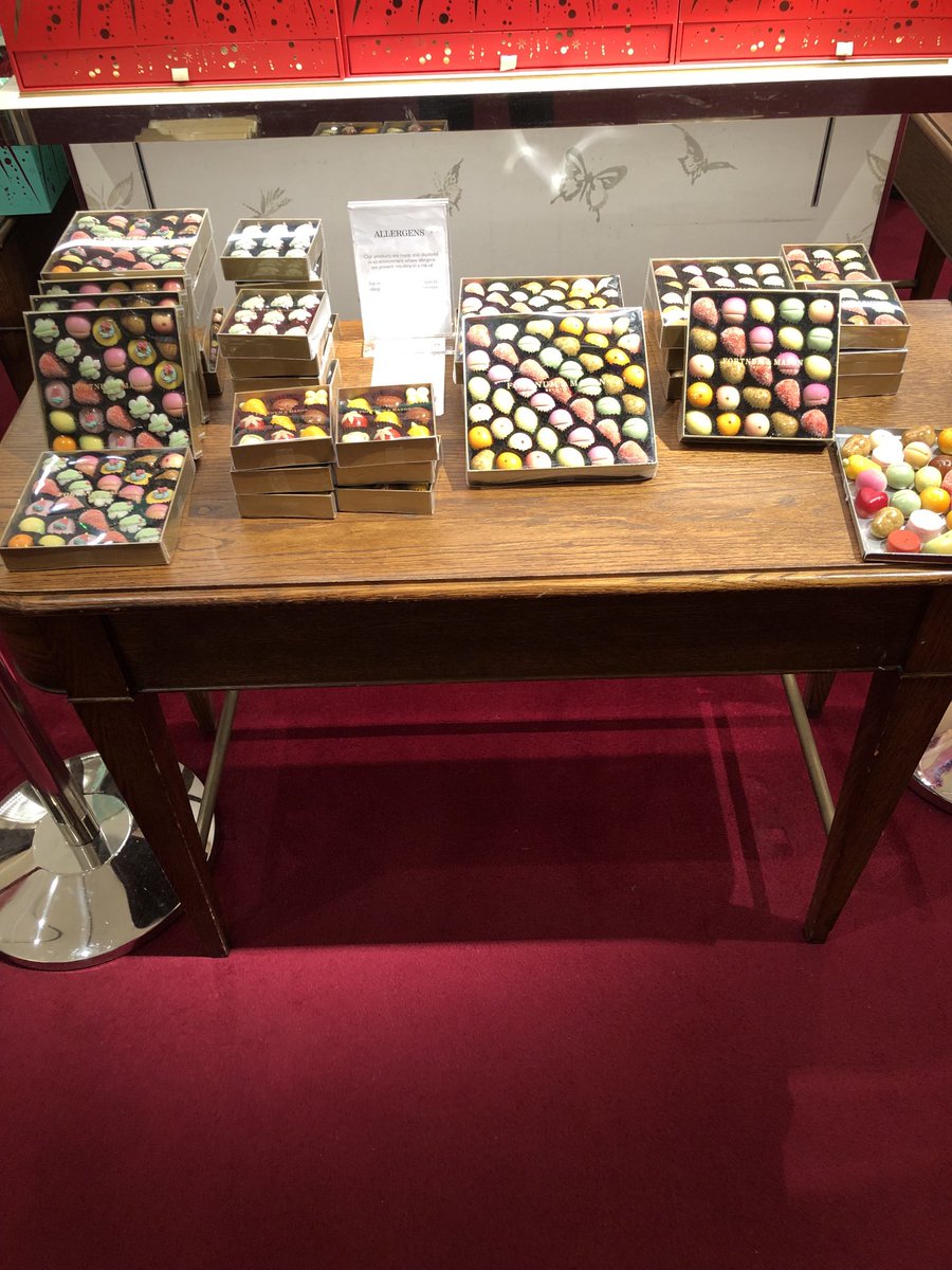 Tasting day ⁦⁦<a href="/Fortnums/">Fortnum & Mason</a>⁩  Pleased to see our Marzipan in the window displays. ⁦<a href="/Fortnums/">Fortnum & Mason</a>⁩ looking festive and busy as ever.