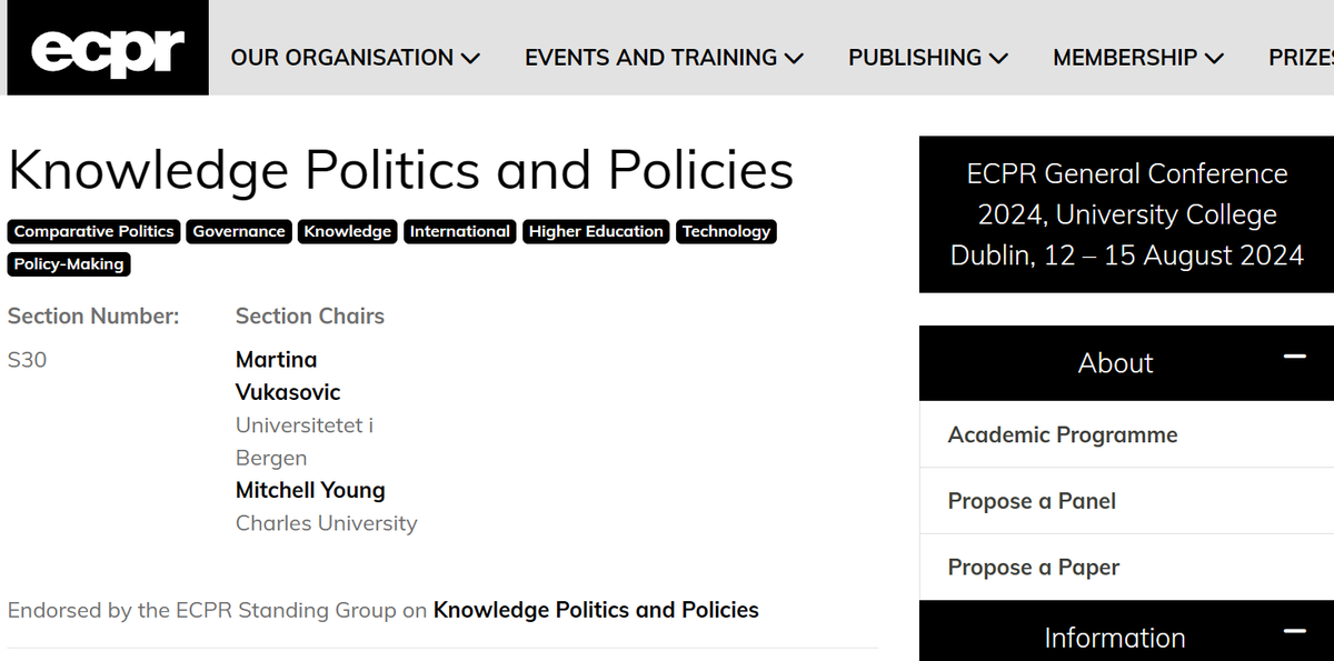 ECPR Knowledge (@ecprknowledge) on Twitter photo Join us for our <a href="/ECPRKnowledge/">ECPR Knowledge</a> section S30 at the #ecprgc24
Check out our panels on politics & policy of universities, higher education, knowledge & Artificial Intelligence
Submit your abstracts to the panel chairs or directly by 18 January ecpr.eu/Events/Event/S… <a href="/ECPR/">European Consortium for Political Research</a> Join us for our <a href="/ECPRKnowledge/">ECPR Knowledge</a> section S30 at the #ecprgc24
Check out our panels on politics & policy of universities, higher education, knowledge & Artificial Intelligence
Submit your abstracts to the panel chairs or directly by 18 January ecpr.eu/Events/Event/S… <a href="/ECPR/">European Consortium for Political Research</a>