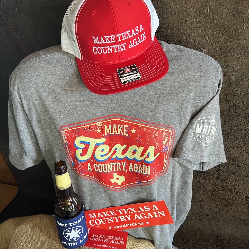 Texas_MATACA's tweet photo. TEXIT making headlines, "Should Texas leave the US?" Once a fringe idea, now so mainstream you can deck yourself out hats shirts &amp; Texas merch to celebrate the #LoneStarLifestyle and #MakeTexasACountryAgain @ https://t.co/AEs5MUixxi S.A. Express Article: https://t.co/ONRtNEwb13 https://t.co/NZir3DS5lU