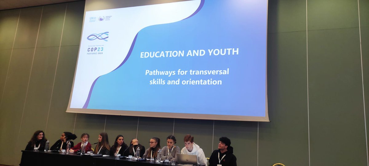 🔴LIVE from #COP23Med the Side Event 'Education and Youth' 'Pathways for Transversal Skills and Orientation' organized by INFO/RAC with the attendance of  students from Tasso High School in Rome.
#BarcelonaConvention