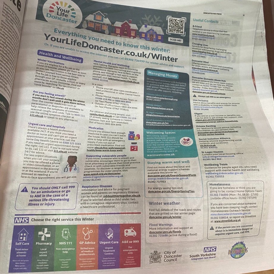 You might have seen our winter adverts the past few weeks👇❄️

We know how important it is that people who aren’t online can still get info about winter support, so we’ve been advertising in local magazines and newspapers...