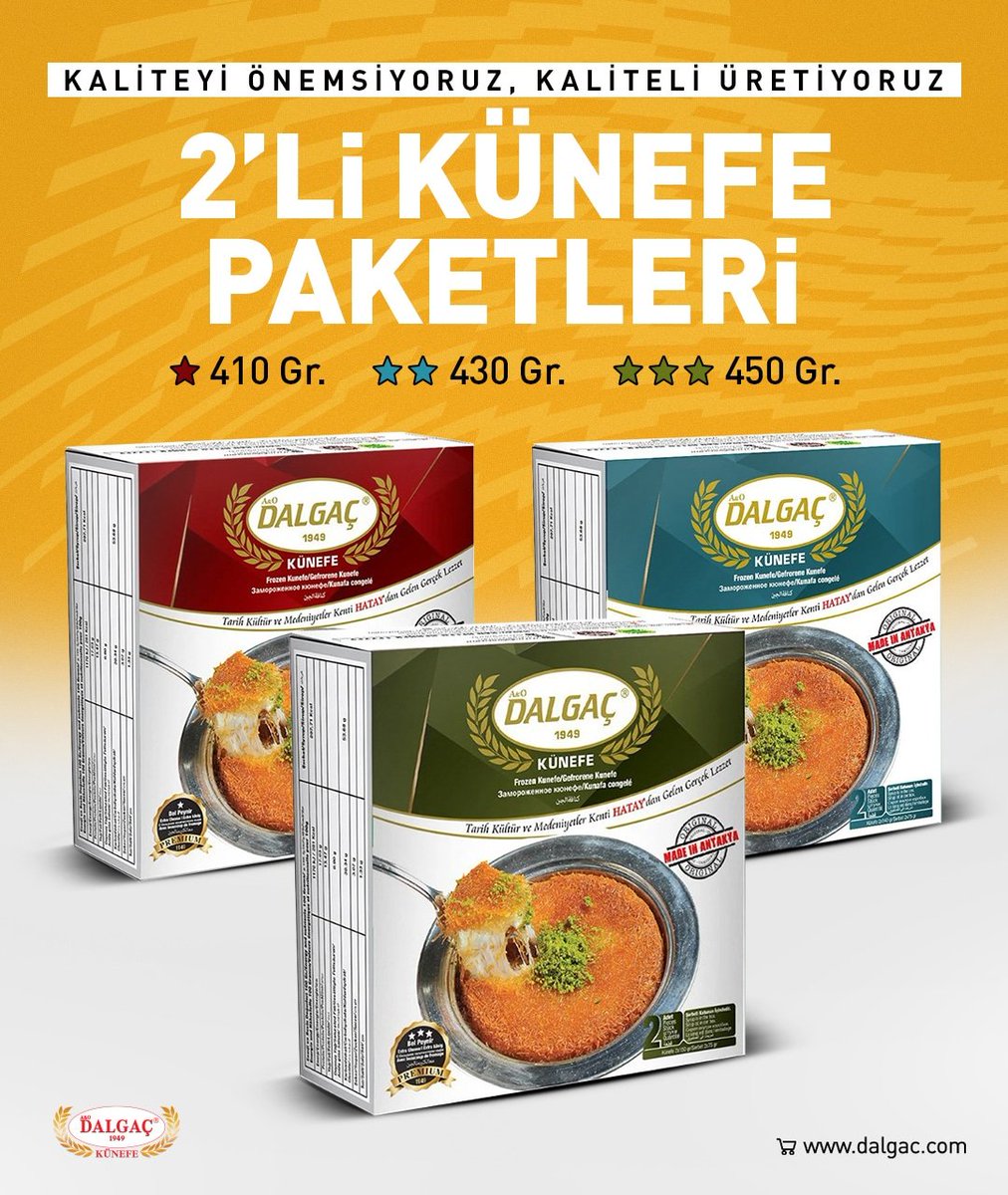 Dalgackunefe's tweet photo. ⭐️Kaliteye önem veriyoruz, Kaliteli üretiyoruz.⭐️
2'li Künefe Paketlerimiz Peynir oranlarına göre değişmektedir⬇️

❓️Nasıl sipariş verebilirim?
✅️Web sitemizden kolayca sipariş verebilirsiniz. (https://t.co/g4msCH8SSy)

#künefe https://t.co/V2YiW6lvqp