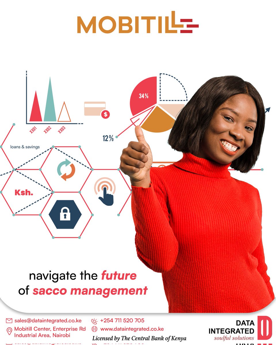 DataIntegrated's tweet image. Seamlessly navigate the future of Sacco management.
#DataIntegratedLtd #MobiTill #SaccoSolutions #AutomationApp #EfficientProcesses #SmartSavings #AdminDashboard