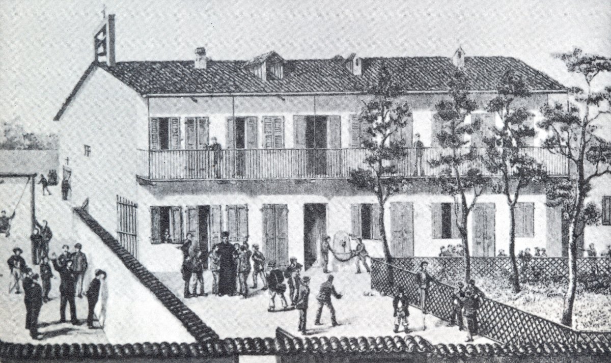 #TalDíaComoHoy de 1844 #DonBosco inauguró, en las afueras de Turín, un “Oratorio” dedicado a san Francisco de Sales. 3 años antes Don Bosco reunía los domingos y fiestas a los muchachos más pobres que encontraba por la calle y en los astilleros de la ciudad. #EfeméridesSalesianas