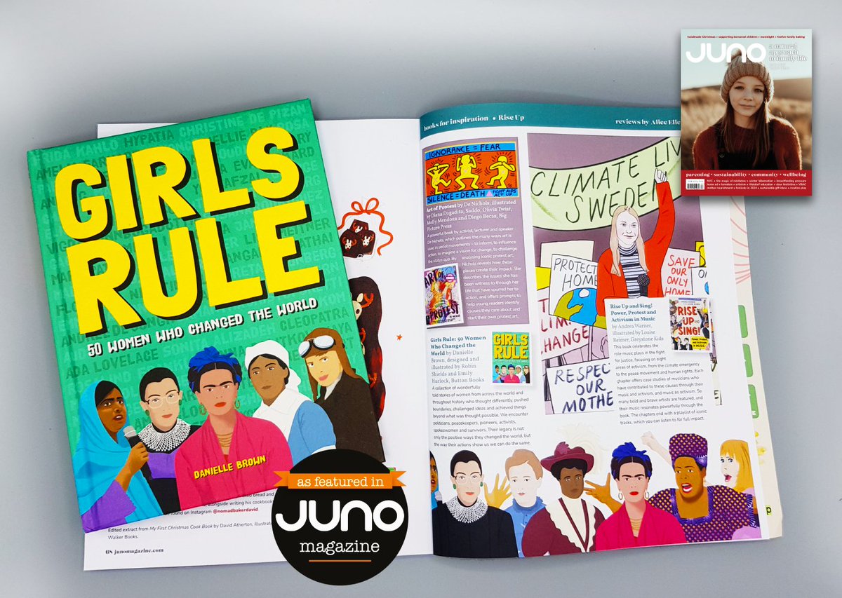 Thank you @junomagazine for this great review of #GirlsRule by @danibrownmbe! 'A collection of wonderfully told stories of women from across the world ...Their legacy is not only the positive ways they changed the world, but the way their actions show us we can do the same.”