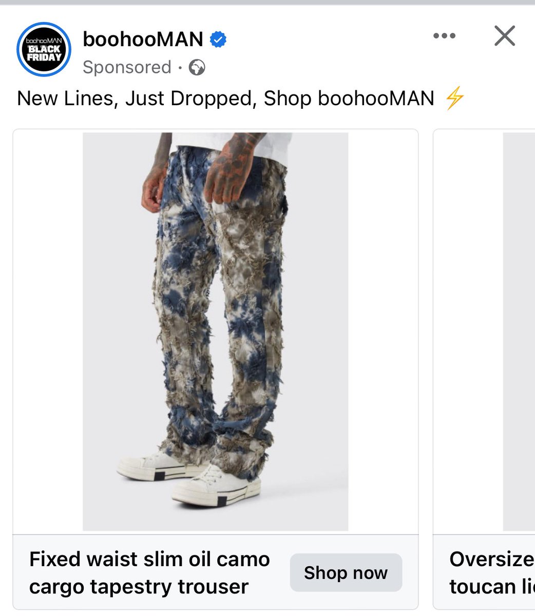 Man: I’m looking for a new style, have you seen a pigeon’s nest..?

BoohooMan: say no more