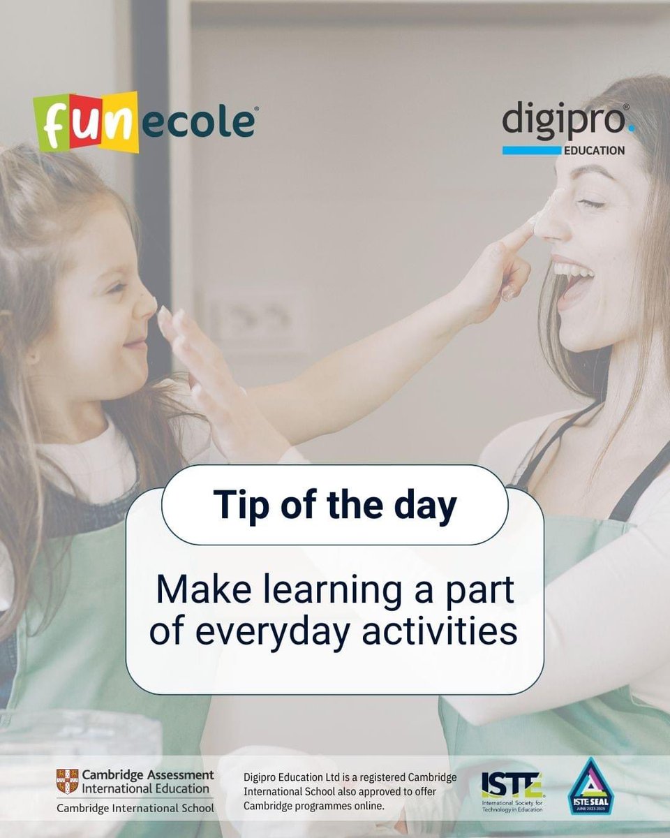 digiprocc's tweet image. Happy Friday to All! 🥰 Take a moment to spark your child's curiosity while having fun. Ask them about their interests, invite them to engage in their favorite activity with you, and explore something new together: count items, discover colors, and learn new words.
#learning #fun