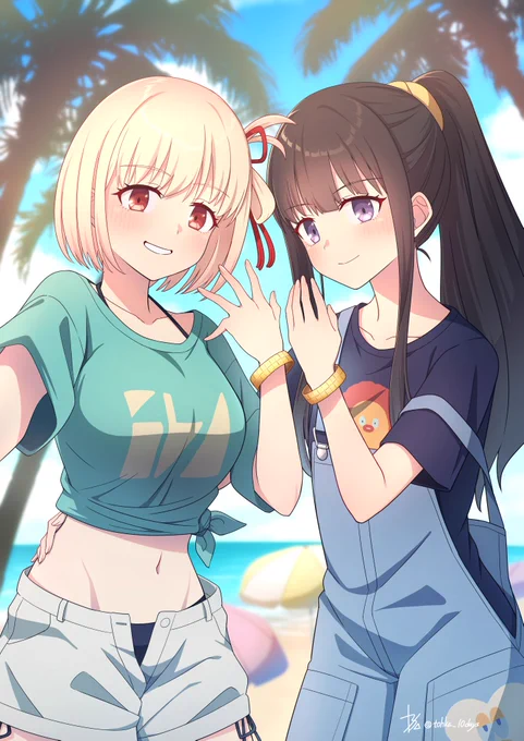 お揃いの千束とたきな最終話より #リコリコ 